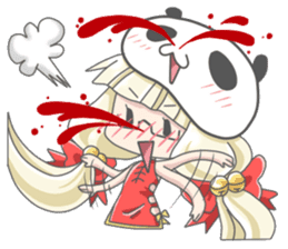 Personification girls of animal sticker #286761