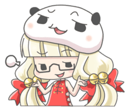 Personification girls of animal sticker #286764