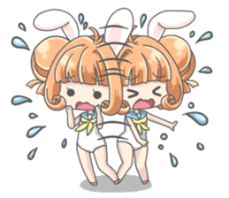 Personification girls of animal sticker #286766