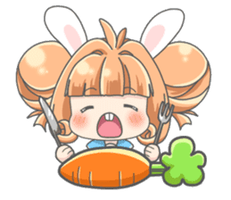 Personification girls of animal sticker #286769