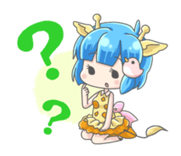 Personification girls of animal sticker #286771