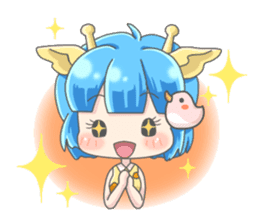 Personification girls of animal sticker #286773