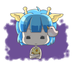 Personification girls of animal sticker #286774