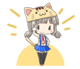 Personification girls of animal sticker #286776