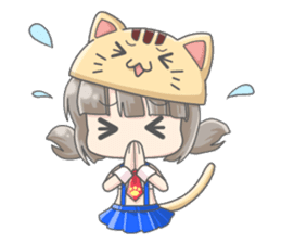 Personification girls of animal sticker #286777