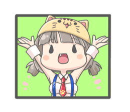 Personification girls of animal sticker #286781