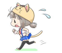 Personification girls of animal sticker #286783