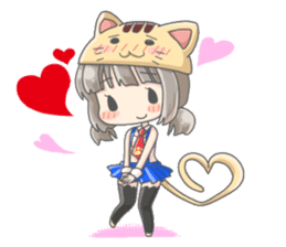 Personification girls of animal sticker #286784