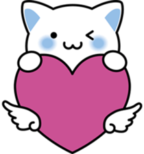 Cat angel sticker #286951