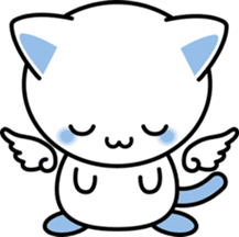 Cat angel sticker #286956
