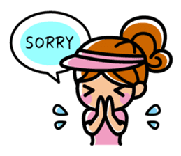 Enjoy golf -women golfer version- sticker #286985