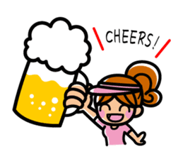 Enjoy golf -women golfer version- sticker #286998