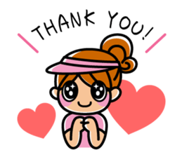 Enjoy golf -women golfer version- sticker #287011