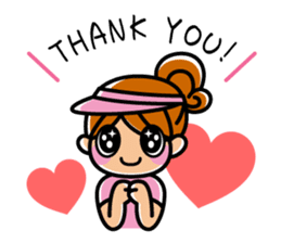 Enjoy golf -women golfer version- sticker #287011