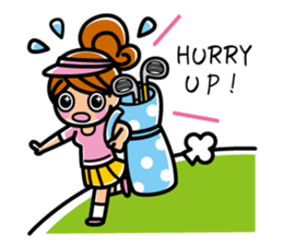 Enjoy golf -women golfer version- sticker #287016