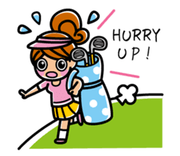 Enjoy golf -women golfer version- sticker #287016