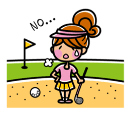 Enjoy golf -women golfer version- sticker #287017