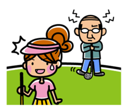 Enjoy golf -women golfer version- sticker #287018