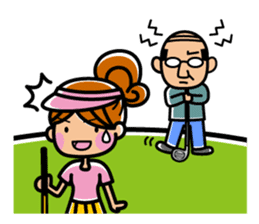 Enjoy golf -women golfer version- sticker #287018