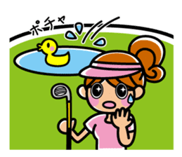 Enjoy golf -women golfer version- sticker #287019
