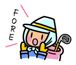 Enjoy golf -women golfer version- sticker #287020