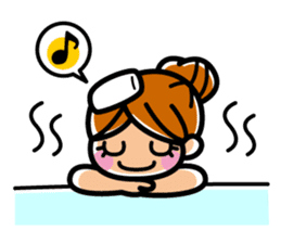 Enjoy golf -women golfer version- sticker #287021