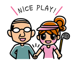 Enjoy golf -women golfer version- sticker #287022