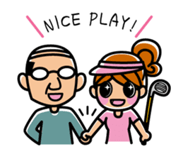 Enjoy golf -women golfer version- sticker #287022