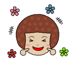 Polka dot girl "tentenko" sticker #287426