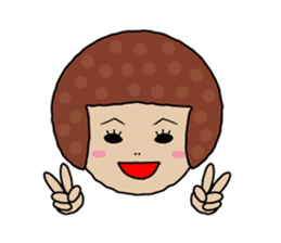 Polka dot girl "tentenko" sticker #287427