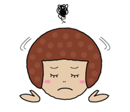 Polka dot girl "tentenko" sticker #287428