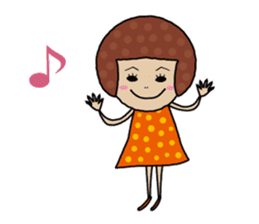 Polka dot girl "tentenko" sticker #287429