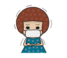 Polka dot girl "tentenko" sticker #287435