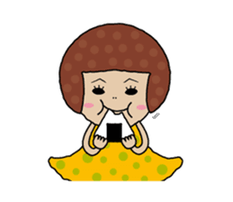 Polka dot girl "tentenko" sticker #287437