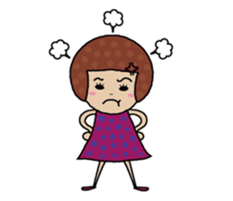 Polka dot girl "tentenko" sticker #287438