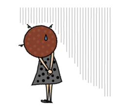 Polka dot girl "tentenko" sticker #287439