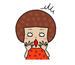 Polka dot girl "tentenko" sticker #287440