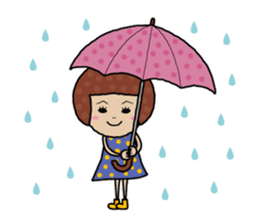 Polka dot girl "tentenko" sticker #287441