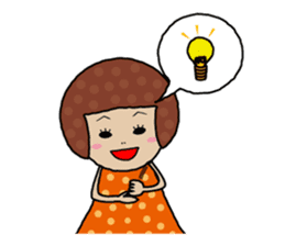 Polka dot girl "tentenko" sticker #287442