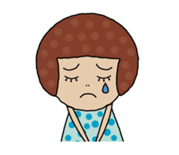 Polka dot girl "tentenko" sticker #287443