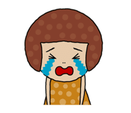 Polka dot girl "tentenko" sticker #287444