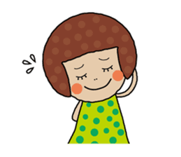 Polka dot girl "tentenko" sticker #287445