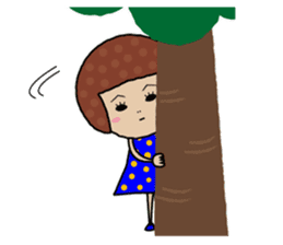 Polka dot girl "tentenko" sticker #287446