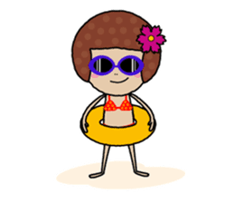 Polka dot girl "tentenko" sticker #287447