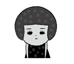 Polka dot girl "tentenko" sticker #287448