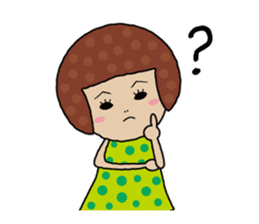 Polka dot girl "tentenko" sticker #287449