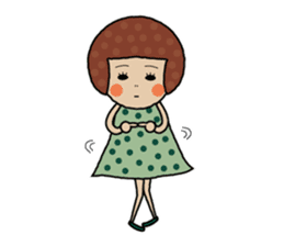 Polka dot girl "tentenko" sticker #287450