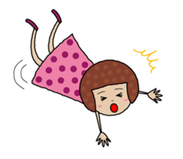 Polka dot girl "tentenko" sticker #287452