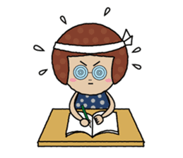 Polka dot girl "tentenko" sticker #287453