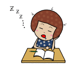 Polka dot girl "tentenko" sticker #287454